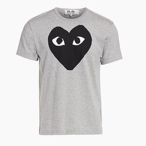 Comme des Garçons | PLAY  Printed Cotton Tee in Grey Size XL